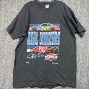 Vintage 90s Jeff Gordon NASCAR Shirt XXL Coca Cola Racing 1995 Made in USA Tee